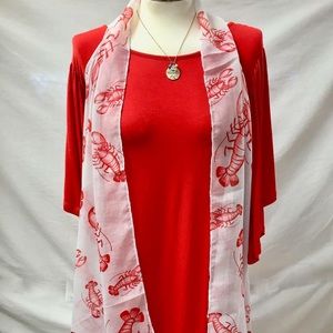 Crawfish or Lobster scarf vest